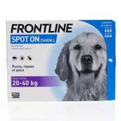 FRONTLINE Spot on chiens 20 - 40kg pipettes 6x2,68ml
