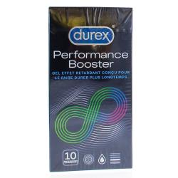 DUREX Préservatifs Performance Booster - Préservatifs Avec Gel Retardant  - Boite De 10 Préservatifs 
