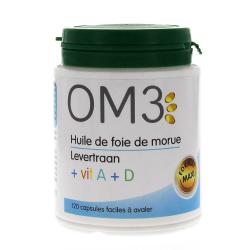 VIE ET SANTE OM3 huile de foie de morue capsules x 120