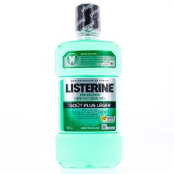 LISTERINE Bain de bouche protection dents et gencives gout plus leger flacon 500ml