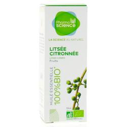 PHARMASCIENCE Huile essentielle de Litsée citronnée bio flacon 10 ml