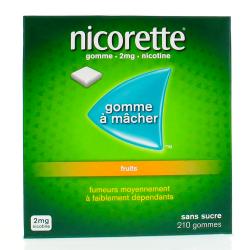 NICORETTE 2mg Gomme à mâcher fruits x 210