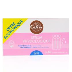 GIFRER Sérum physiologique unidoses stériles de 5ml boîte de 40