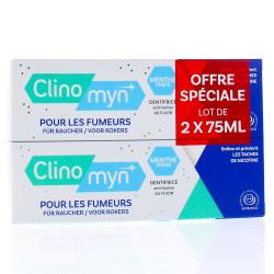 CLINO MYN Dentifrice pour les fumeurs menthe forte lot de 2 tubes 75ml