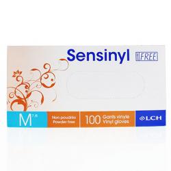 SENSINYL boîte de 100 gants vinyle non poudrés taille m