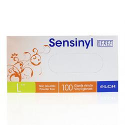 SENSINYL boîte de 100 gants vinyle non poudrés taille l