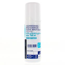 BIOGARAN Chlorhexidine / Benzalkonium / Alcool Benzylique 0.25 g / 0.025 g / 4 ml flacon 100ml