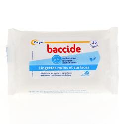 COOPER Baccide lingettes mains et surfaces etui 35 lingettes