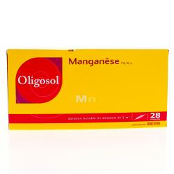 Manganèse oligosol boîte de 28 ampoules