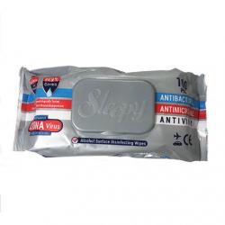 SLEEPY Lingettes antibactériennes de surface pochette de 100 lingettes
