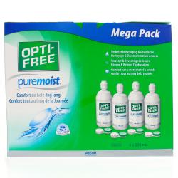 ALCON Opti-Free Pure Moist solution muti-fonctions de décontamination lot de 4 flacons 300ml
