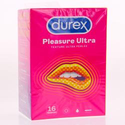 DUREX Pleasure Ultra - Préservatifs ultra Perlée 16 préservatifs